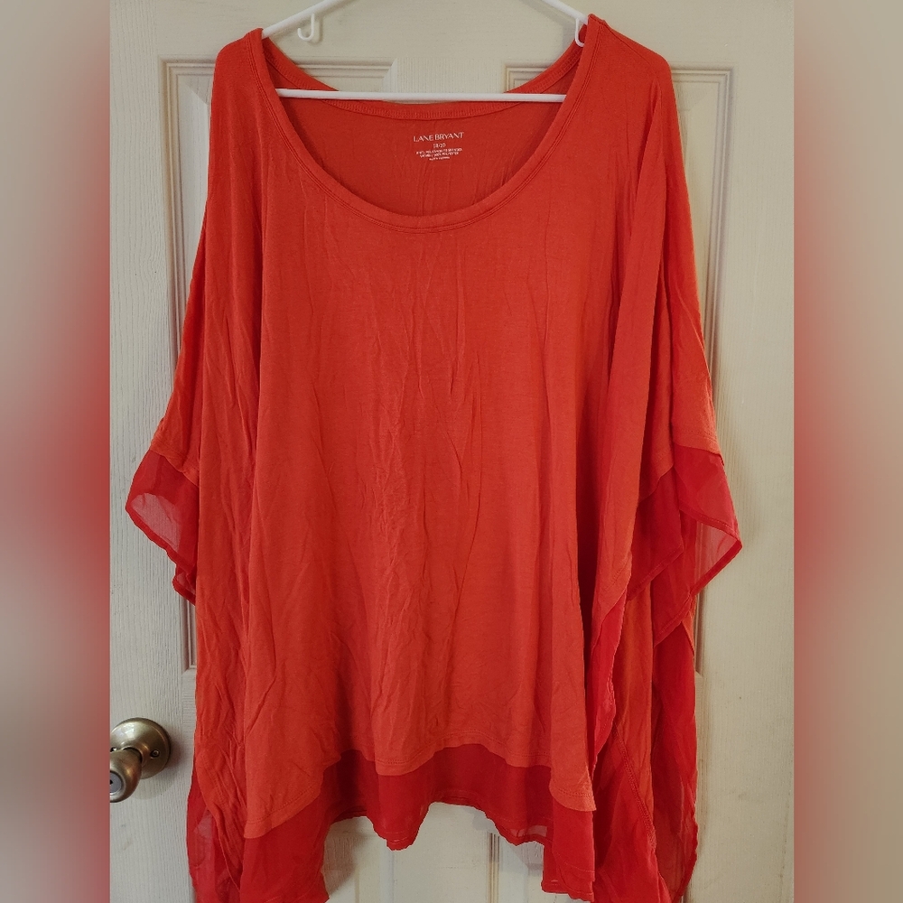 Lane Bryant Women's Bold Orange Blouse